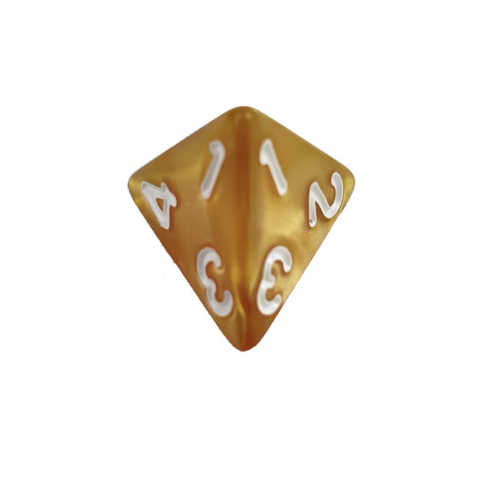 Acrylic D4 Dice Solid Color Dice Game Transparent Pearl Pattern Dice Broad Game
