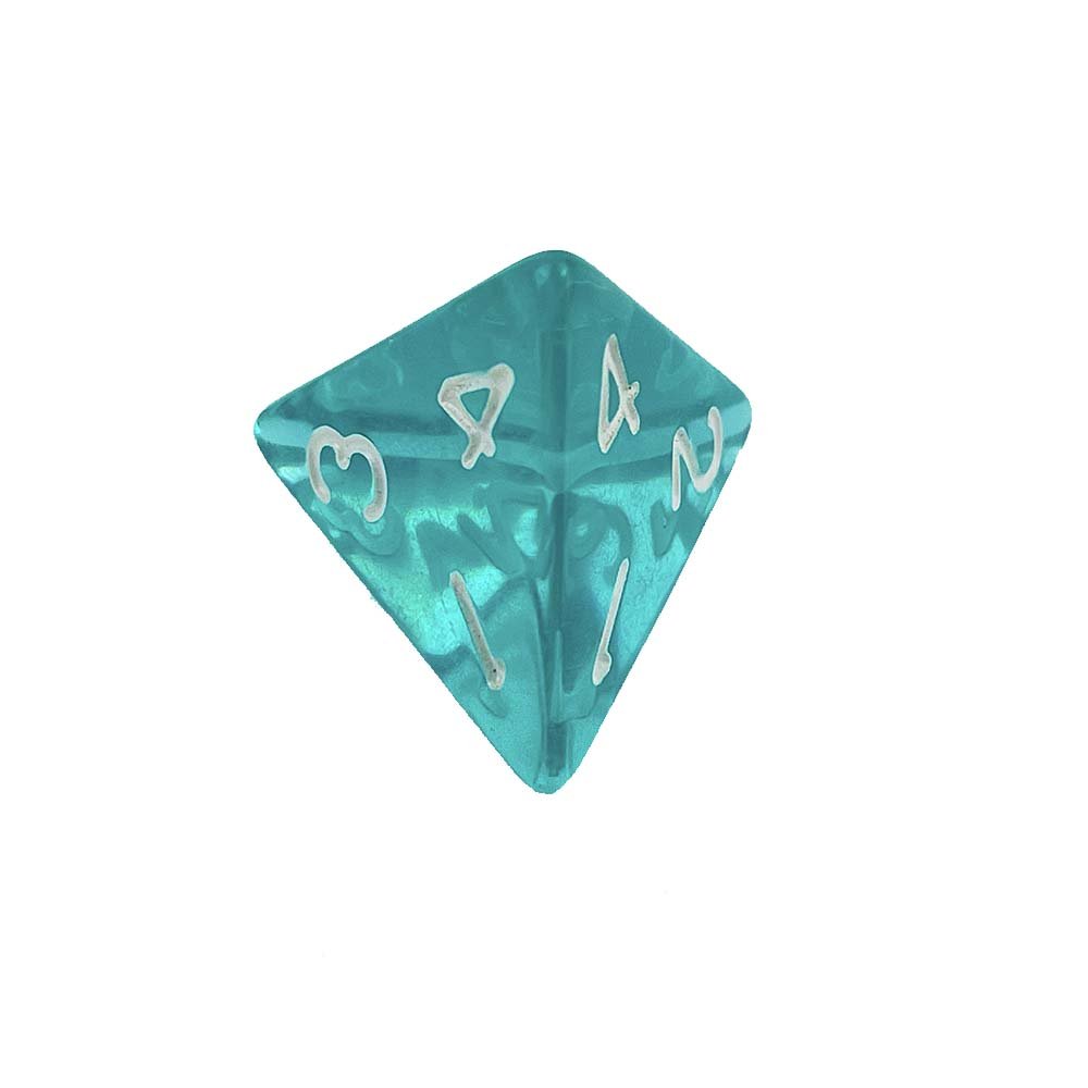 Acrylic D4 Dice Solid Color Dice Game Transparent Pearl Pattern Dice Broad Game