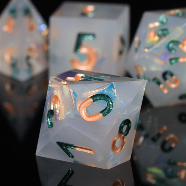 Mini Planet Wholesale dnd dice set Dragon and Dungeon Resin Polyhedral DND Sharp Edges Dice RPG board role-playing games Dice