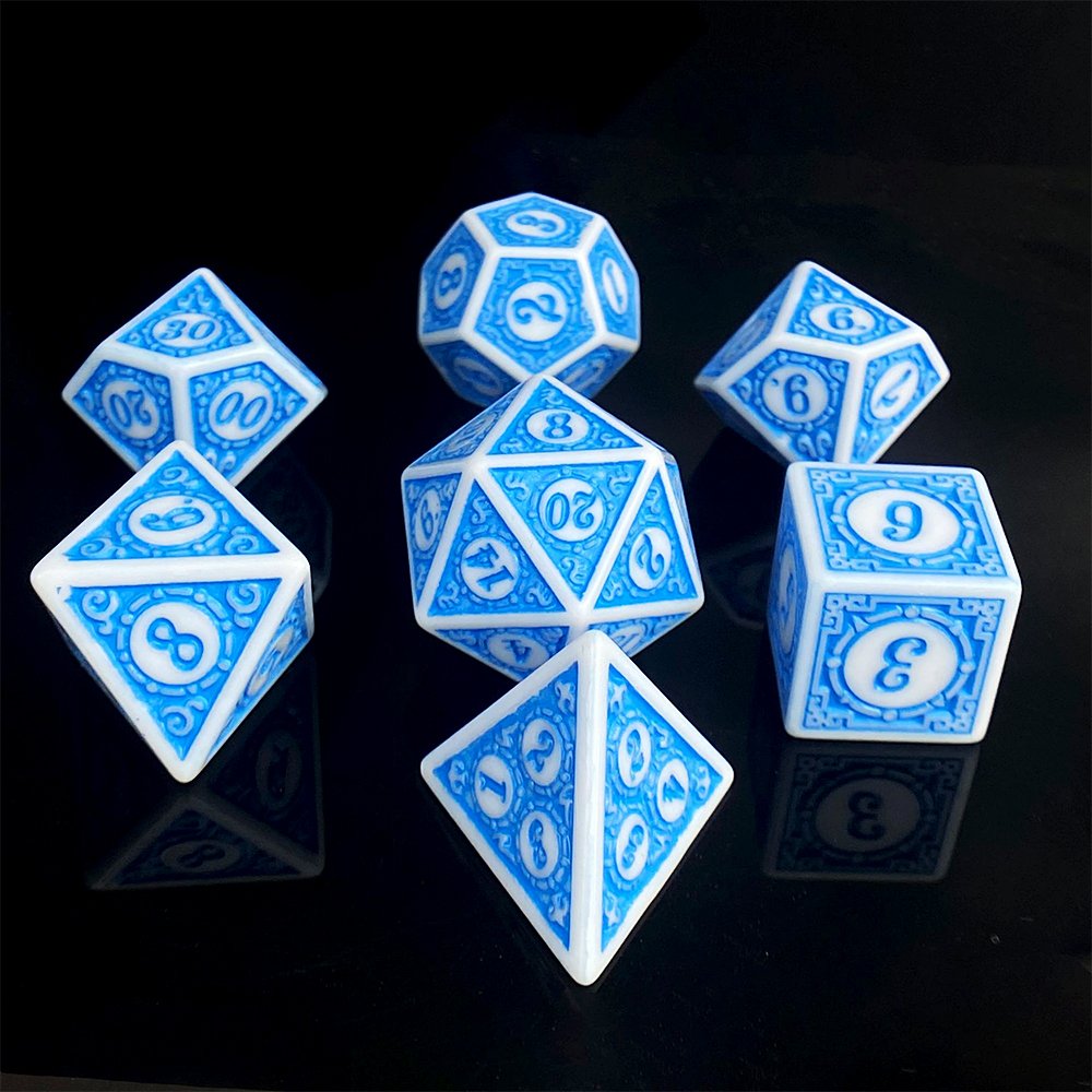 Acrylic DND Dice Pattern Polyhedron Dice Game Custom Dice Board Game