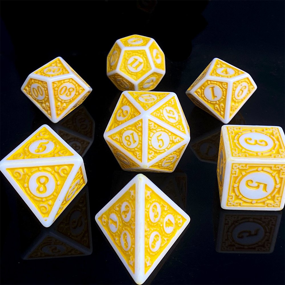 Acrylic DND Dice Pattern Polyhedron Dice Game Custom Dice Board Game