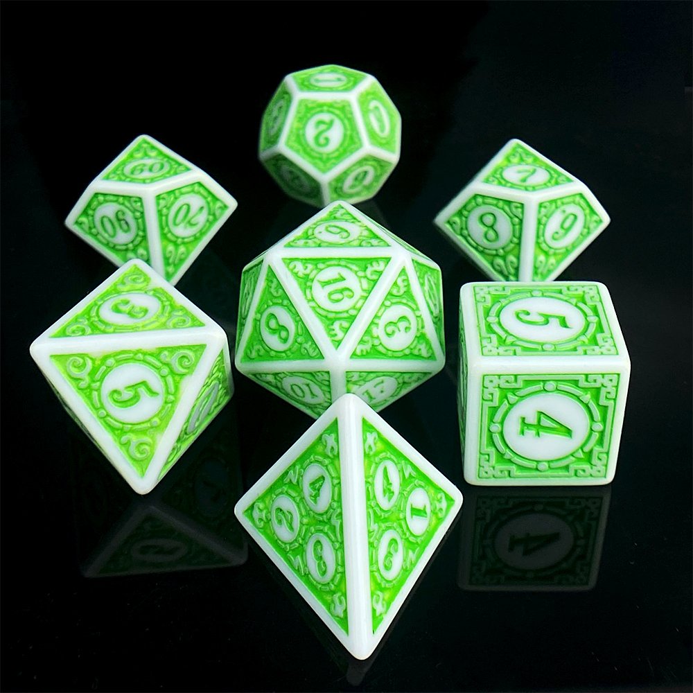 Acrylic DND Dice Pattern Polyhedron Dice Game Custom Dice Board Game