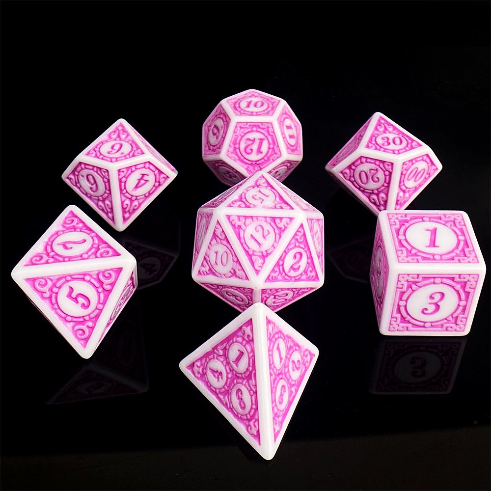 Acrylic DND Dice Pattern Polyhedron Dice Game Custom Dice Board Game