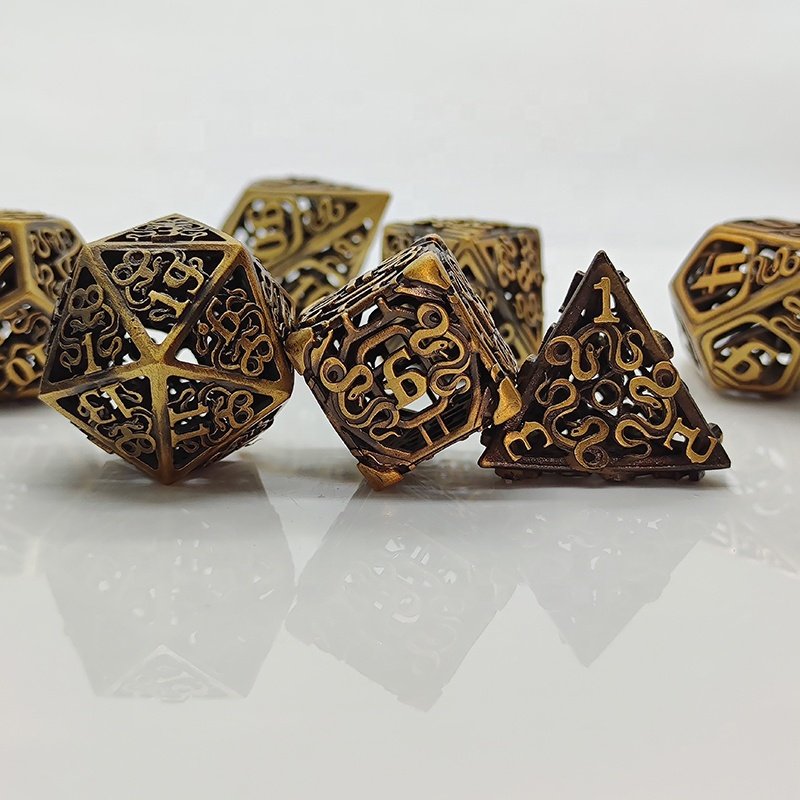 Super September DND dice with Gift Box and dice Bag More Unique Dragon Pattern for DND Games RPG Explorers Barbarian World
