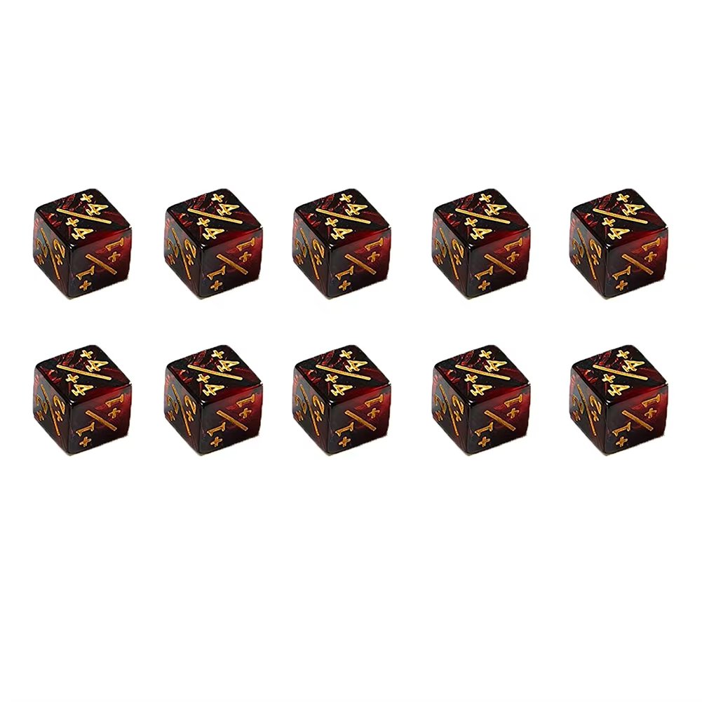 Double Color 16mm D6 Dice Counters +1/+1 And -1/-1 Counter Dice For Table Games White & Black Straight Dice