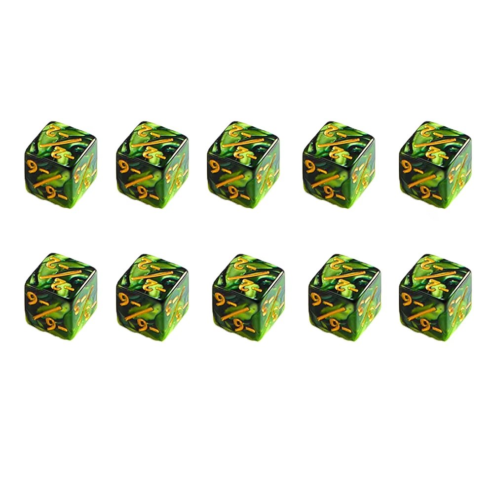 Double Color 16mm D6 Dice Counters +1/+1 And -1/-1 Counter Dice For Table Games White & Black Straight Dice