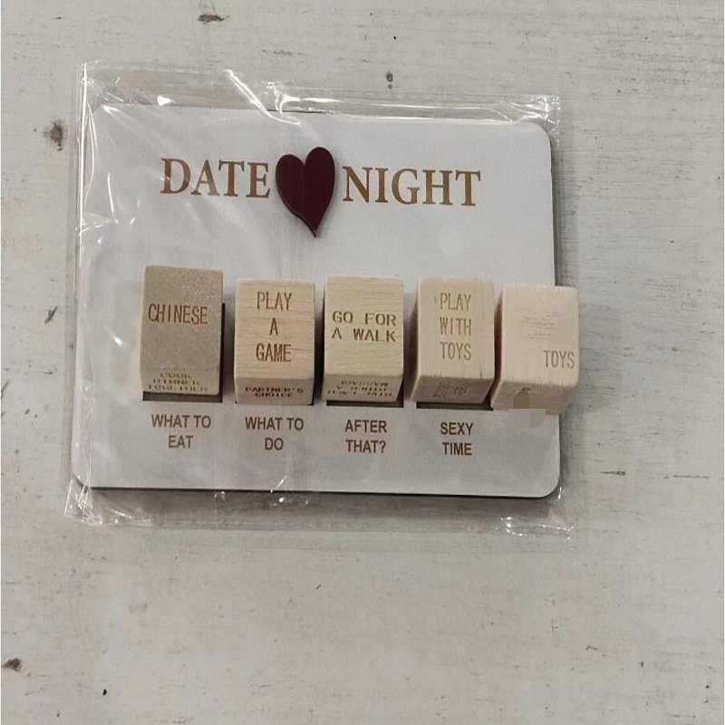 Wholesalers Wooden Couple Dating Fun Love Dice Food Decision Dice Valentine's Day Gifts Date Night Dice for Couples Girlfriend