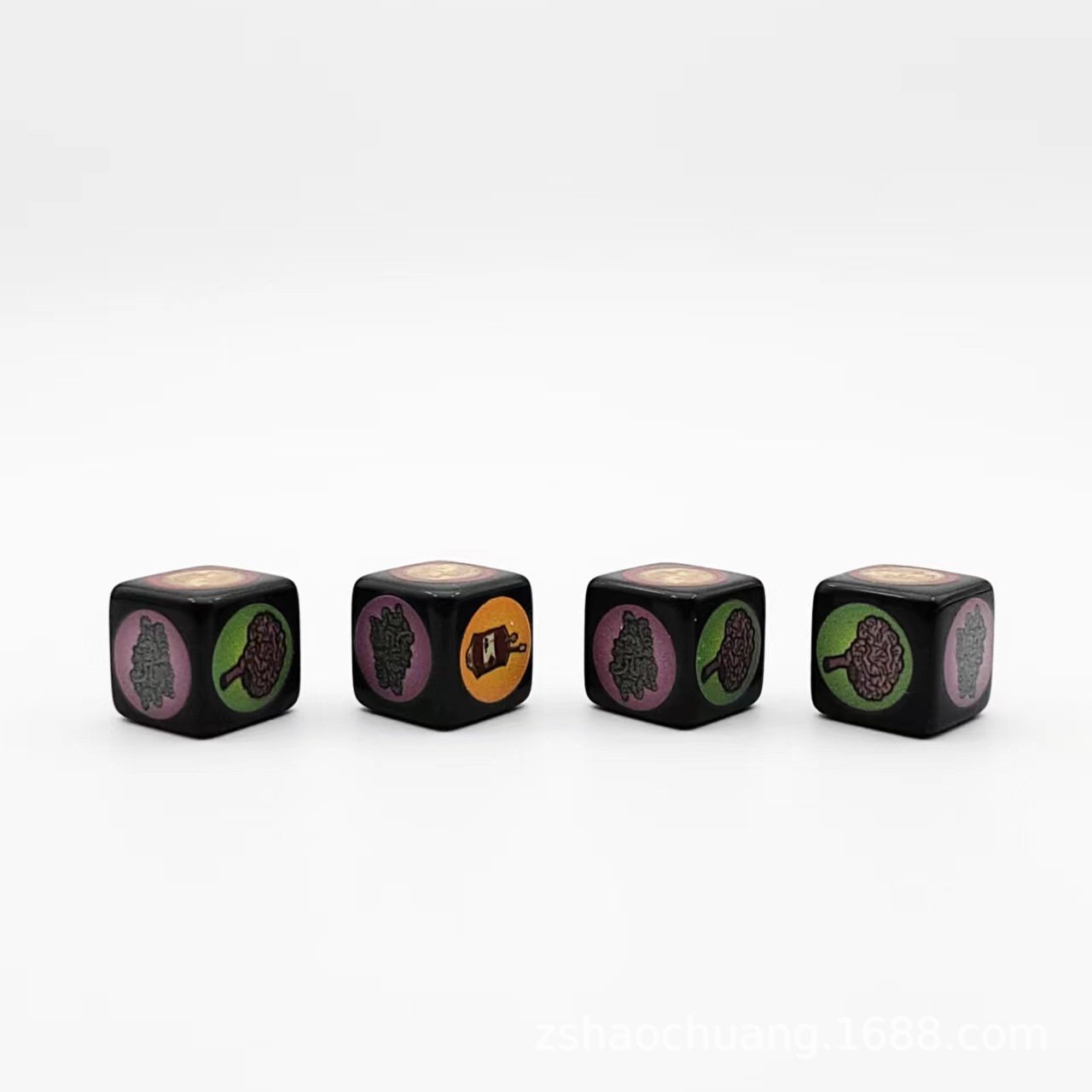 16Mm 14Mm 12Mm Black And White Dice Set D6 Customized Polyhedron Acrylic Plastic Dice Game