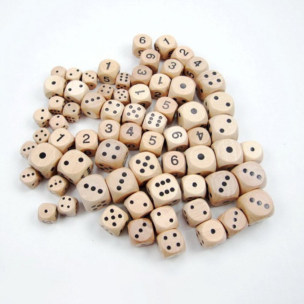 Wooden Dice Custom Dice D6 Rounded Corners Dice Game