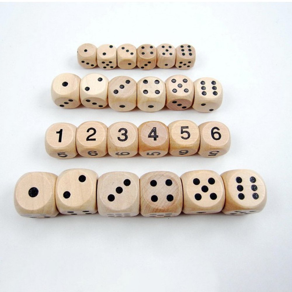 Wooden Dice Custom Dice D6 Rounded Corners Dice Game