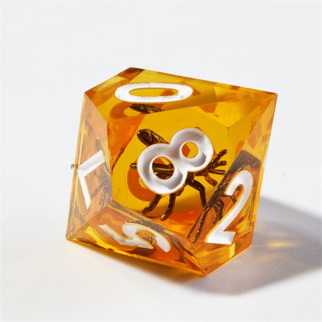 Mini Liquid Core Polyhedron Resin D&D Dice Set Sharp Edge DND Dungeons & Dragons Board Game Dice handmade DND Dice Set