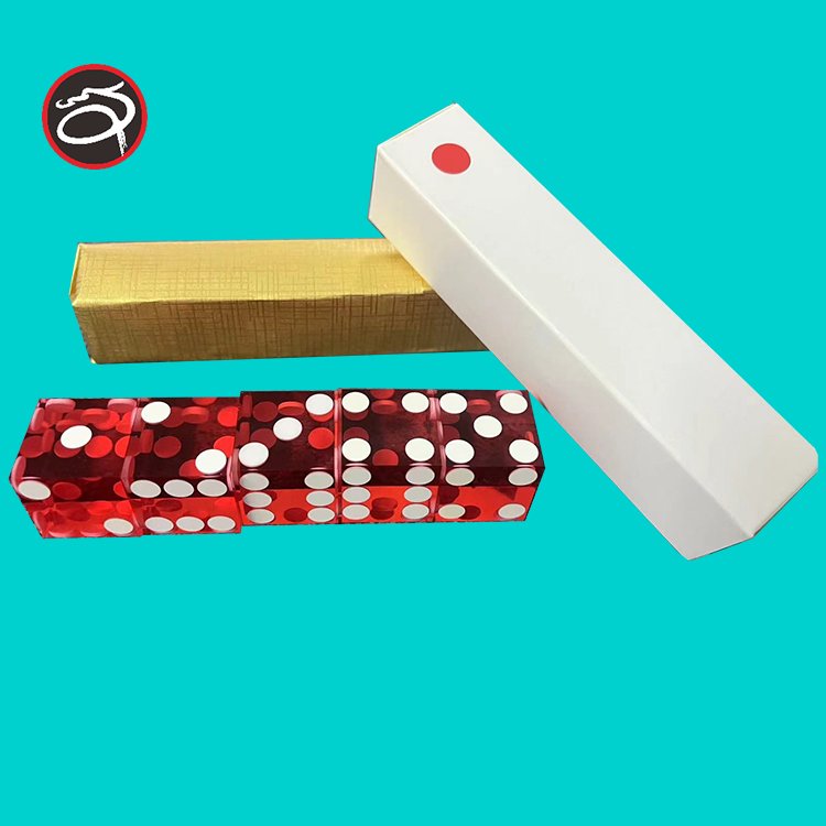 Luxury 19mm acrylic right angle 6-side casino dice for crap game casino dice