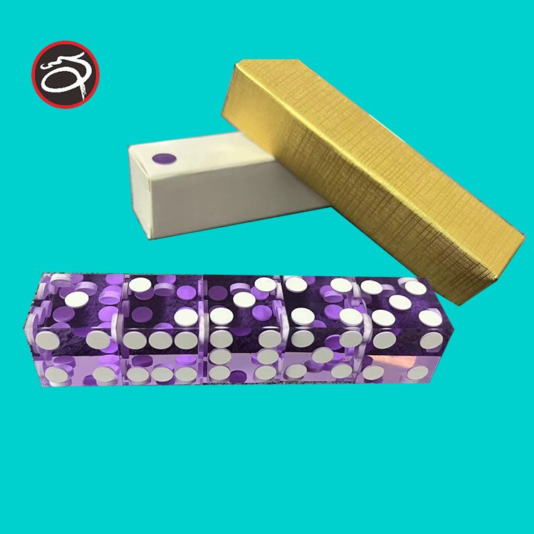 Luxury 19mm acrylic right angle 6-side casino dice for crap game casino dice