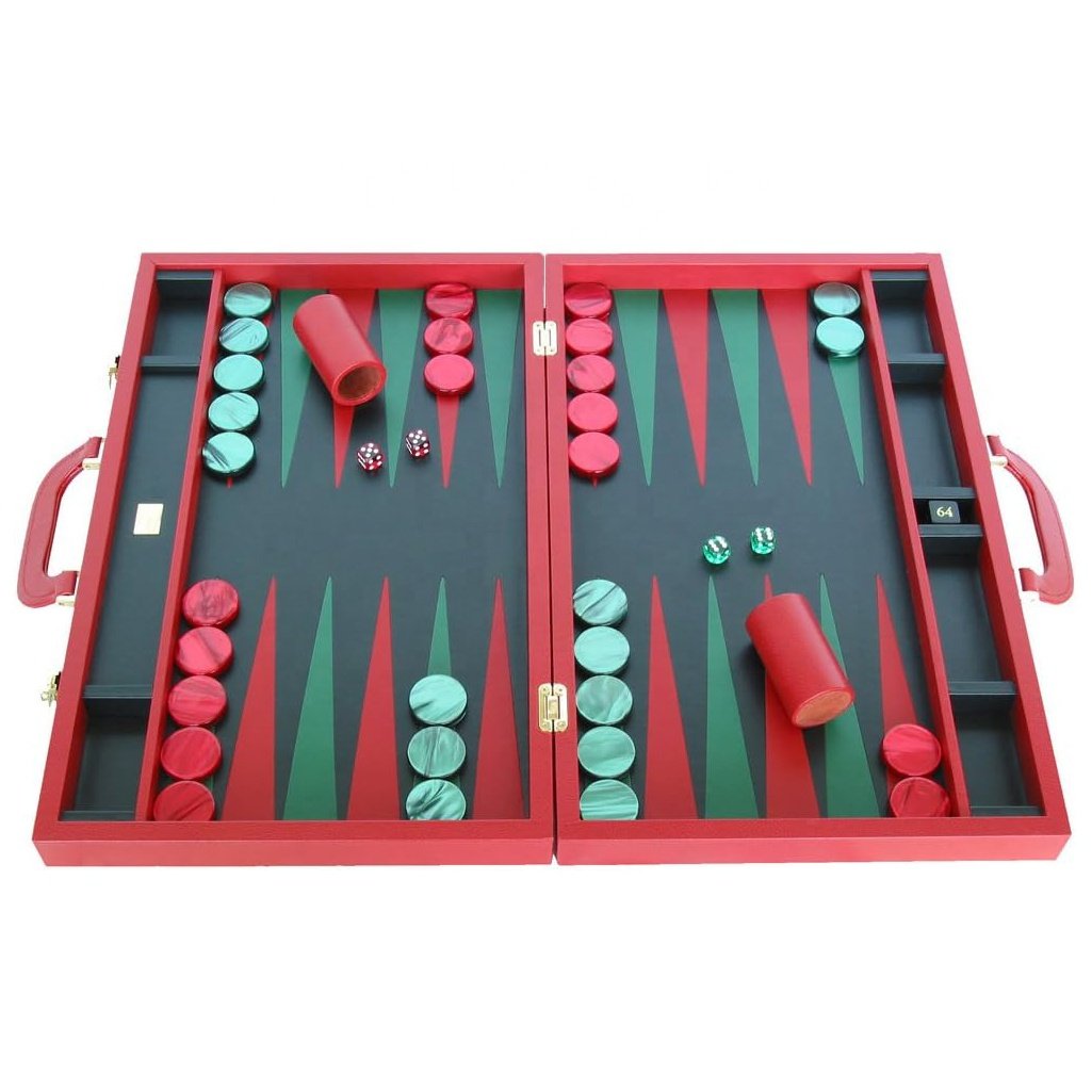 China factory manufacturing 23" custom luxury board game large backgammon set for Christmas gifts