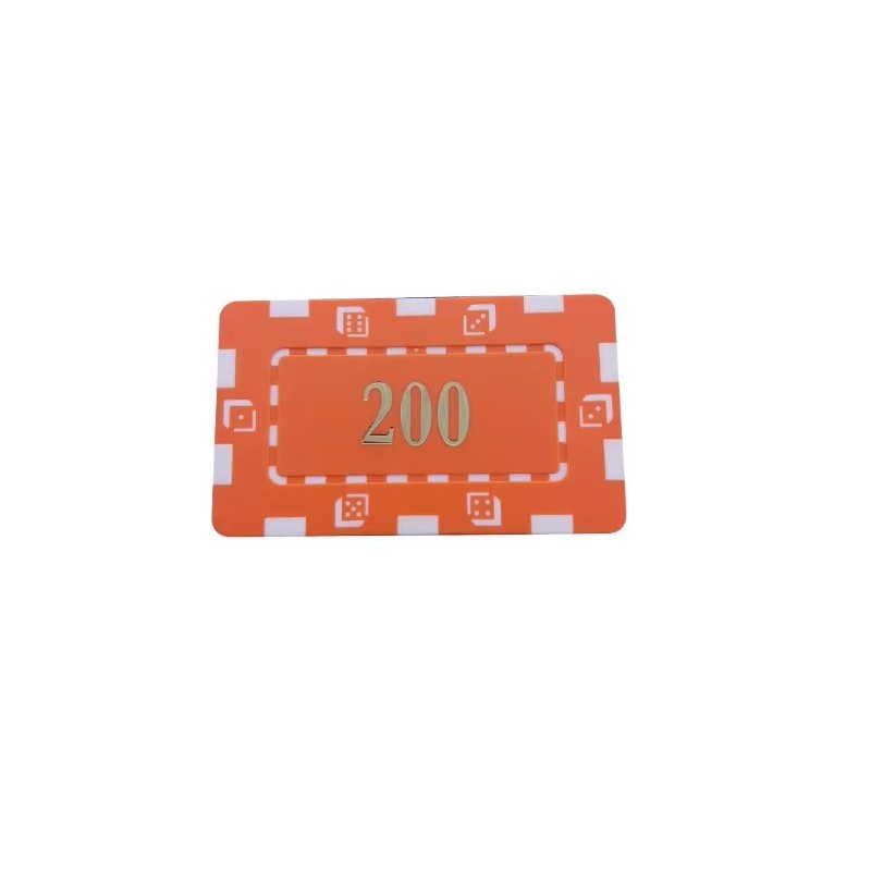 Customized Personalized High-End Rectangular Solid Colored Durable Poker Chips For Casino