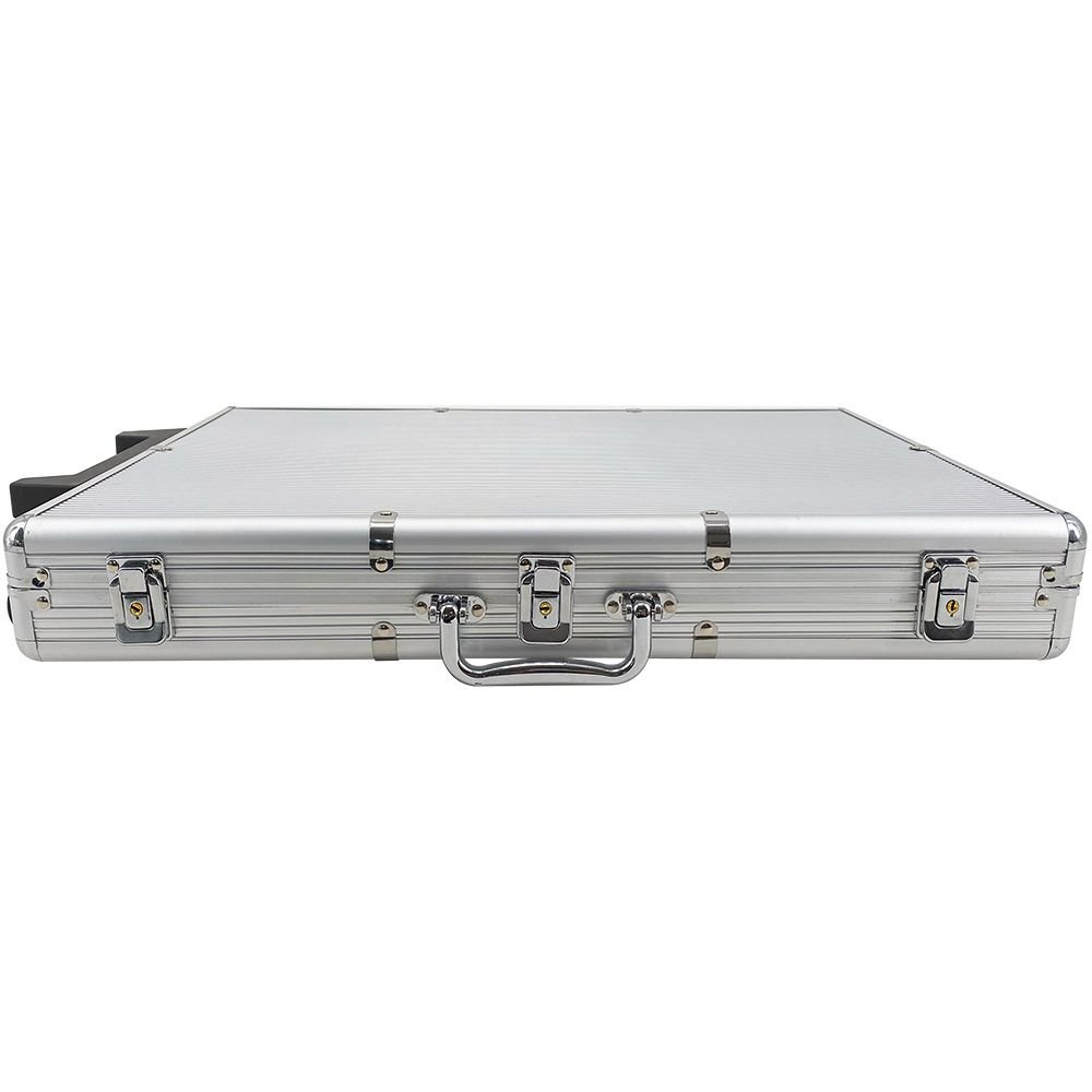 Poker / Casino Supplies/ Poker Chip Cases/Aluminum/1000 Ct Rolling Aluminum Case