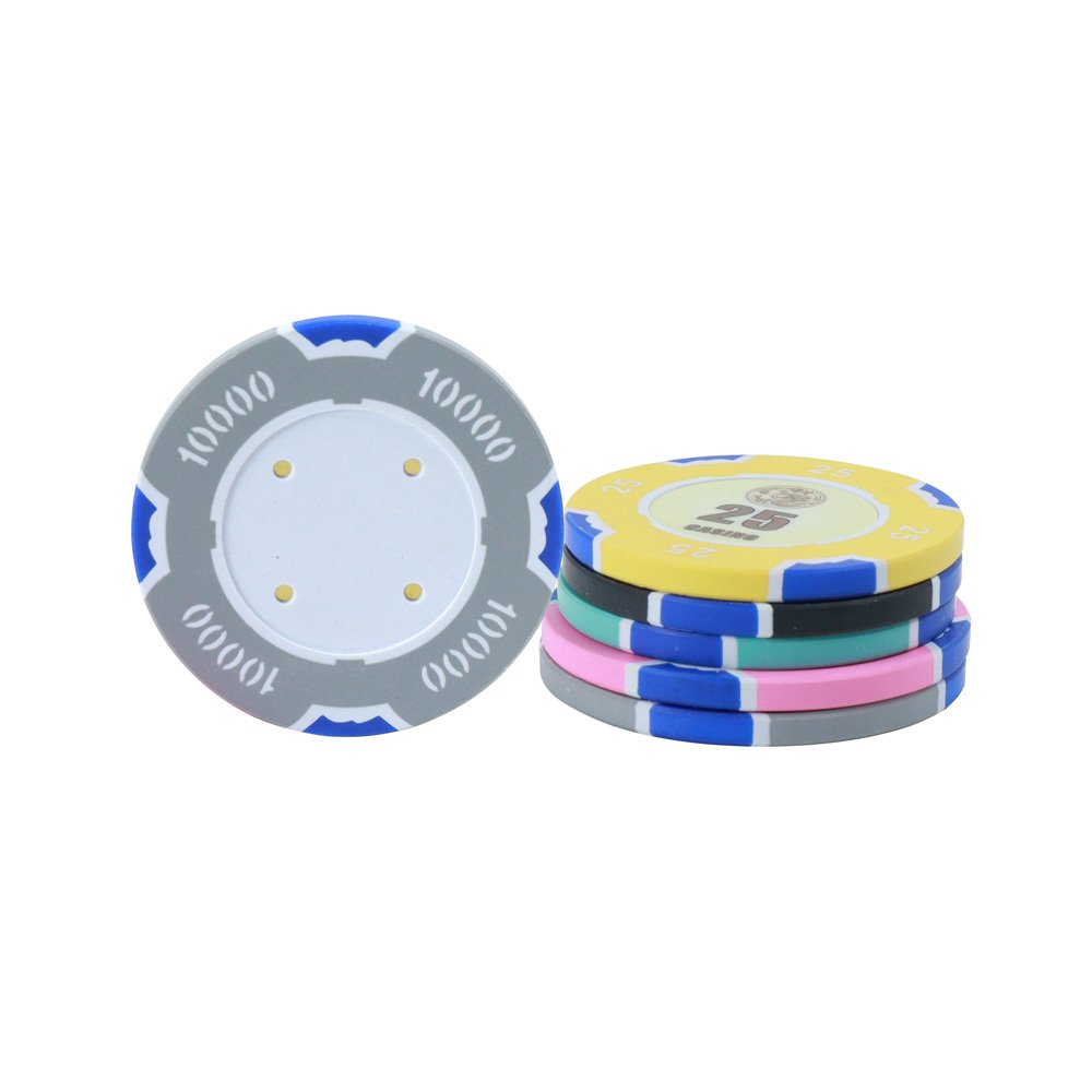 Traceable easy to liquidate RFID poker chips customized eco friendly composite material 45mm 40mm Texas Hold'em game chips