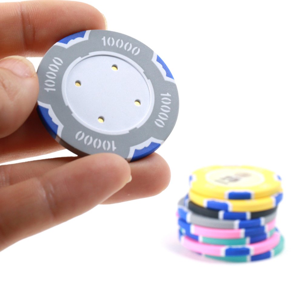 Traceable easy to liquidate RFID poker chips customized eco friendly composite material 45mm 40mm Texas Hold'em game chips