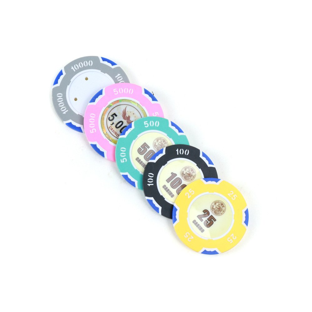 Traceable easy to liquidate RFID poker chips customized eco friendly composite material 45mm 40mm Texas Hold'em game chips