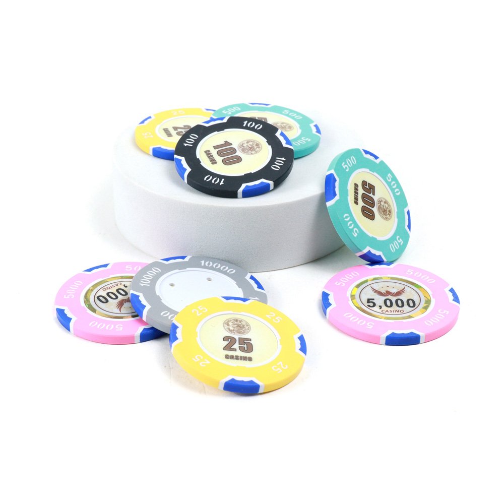 Traceable easy to liquidate RFID poker chips customized eco friendly composite material 45mm 40mm Texas Hold'em game chips