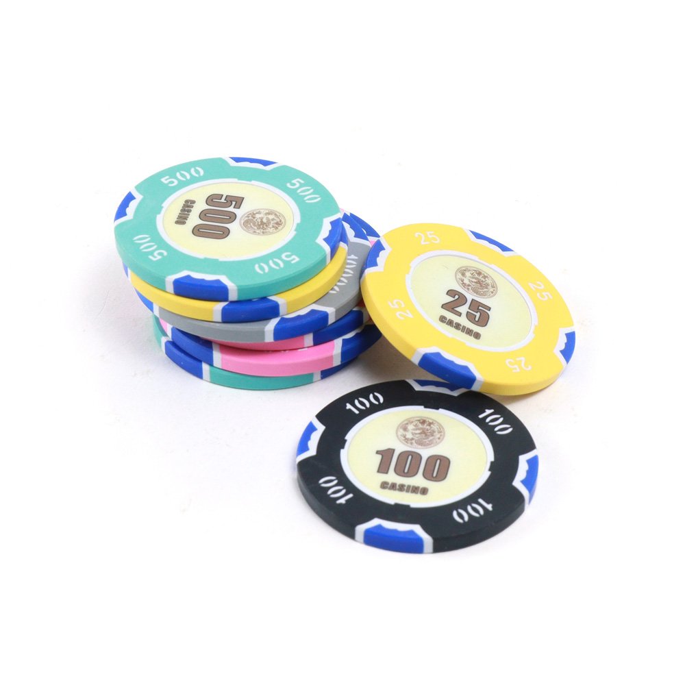 Traceable easy to liquidate RFID poker chips customized eco friendly composite material 45mm 40mm Texas Hold'em game chips