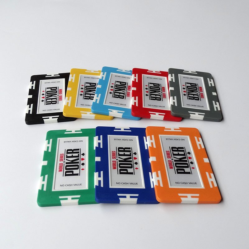 Custom Wholesale Square Gold Football Monte Carlo Paulson Blank Poker Chips Professional Poker Game Set