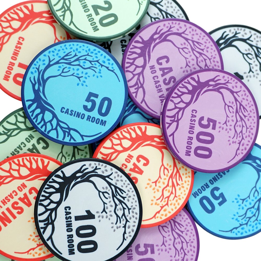 Professional custom casino accessories ceramic poker chips free design color denomination ceramic chips factory