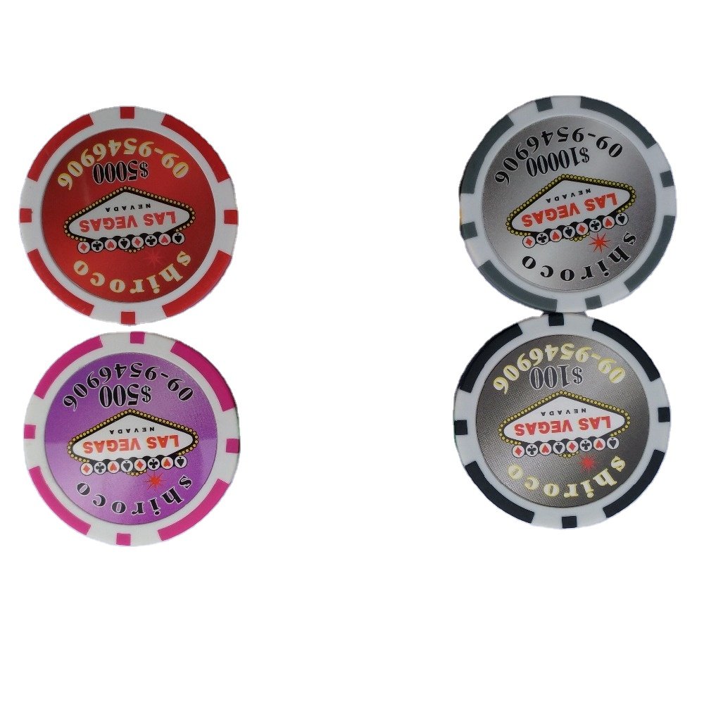 11.5G poker chip with your company information,plastic business card