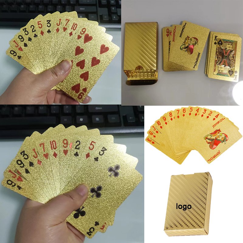 Customized 52 Poker Cards, 2 Jokers, Card Cutter Sports & Entertainment Indoor Board Games Shrink Wrapped Box Package Chip decks