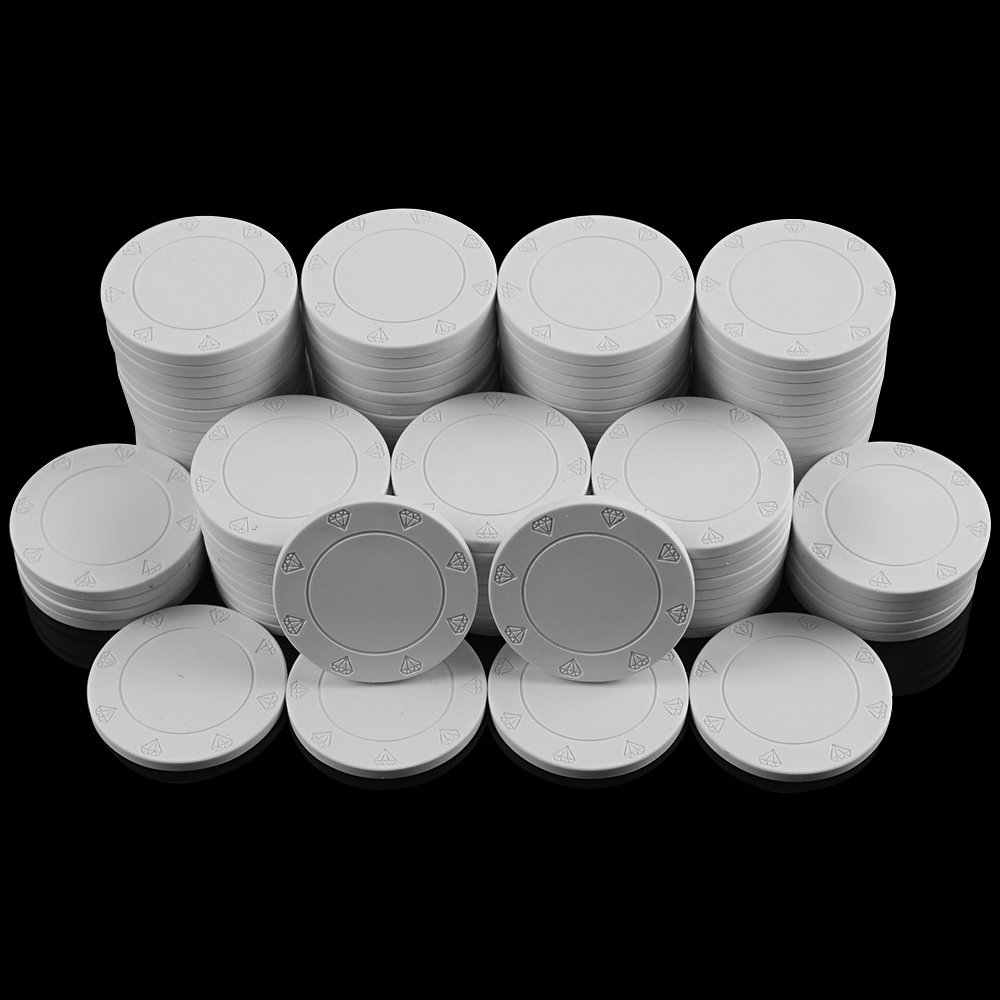 Factory direct supply 39mm white blank casino ceramic poker chips 10g with engrave diamond for your own designs