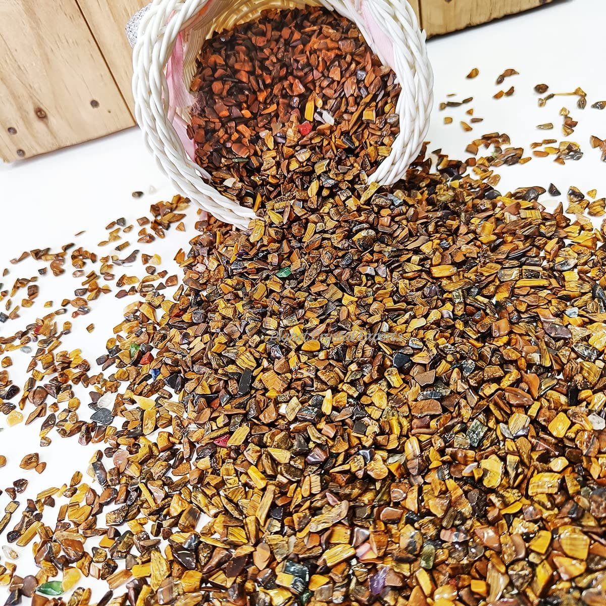 Natural Tiger Eye Gemstone Chips wholesale Tiger Eye Chips For Healing And Decoration Wholesale Crystal Gemstone Chips