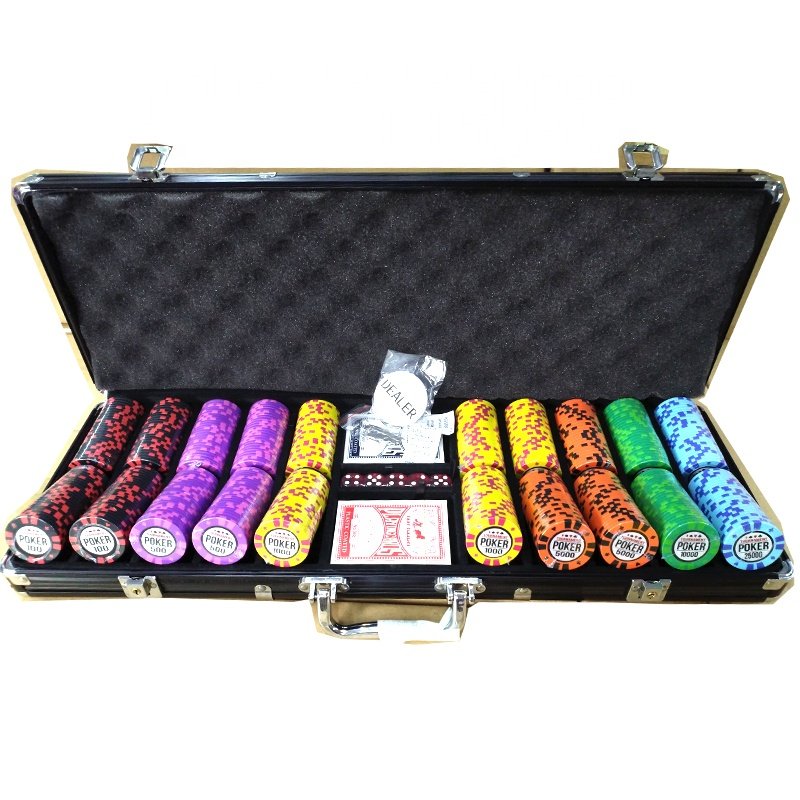 Wooden Batten or Blister box Professional Casino chip set 300pcs poker kit