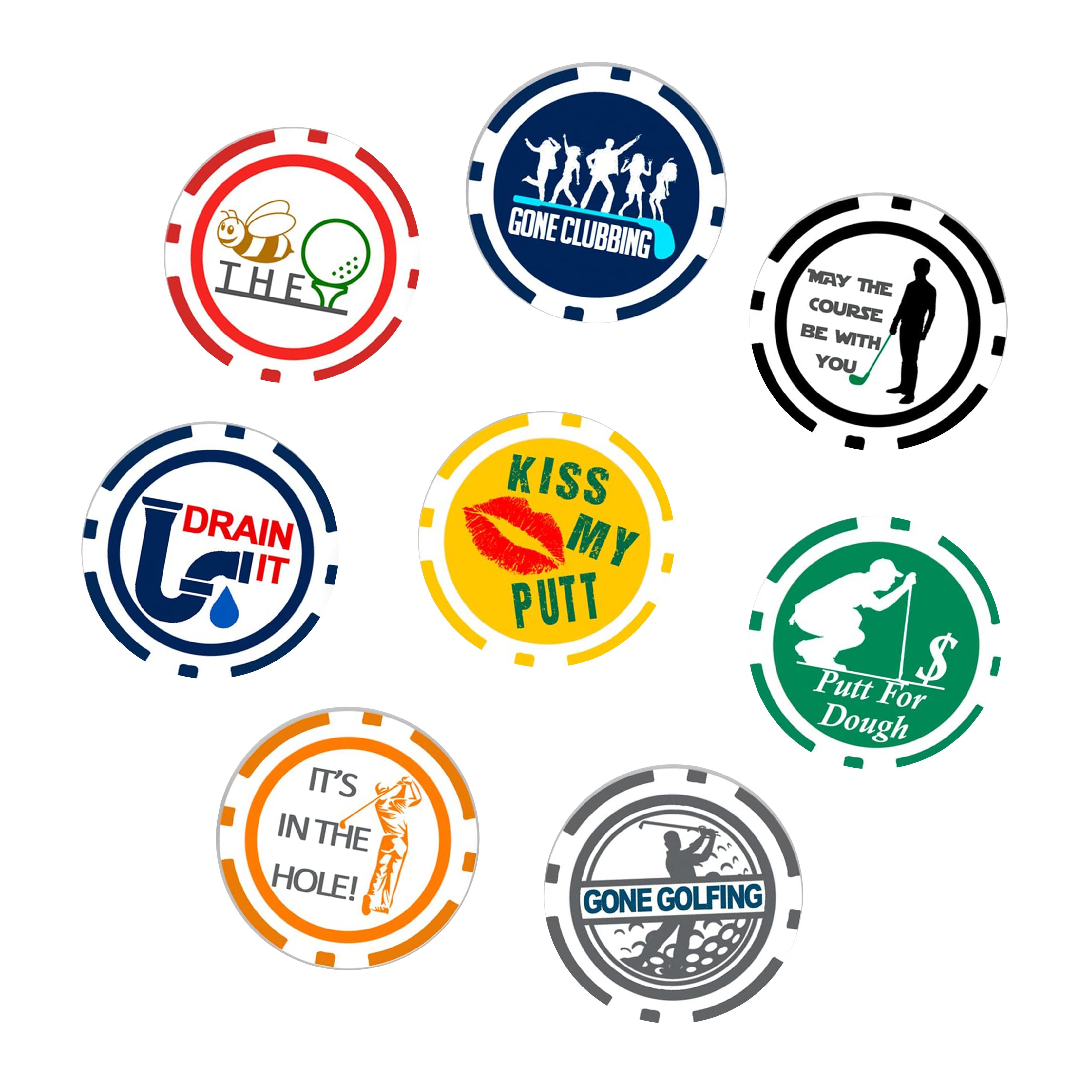 Wholesale hot sale golf poker chips custom logo high quality cheap poker chips golf