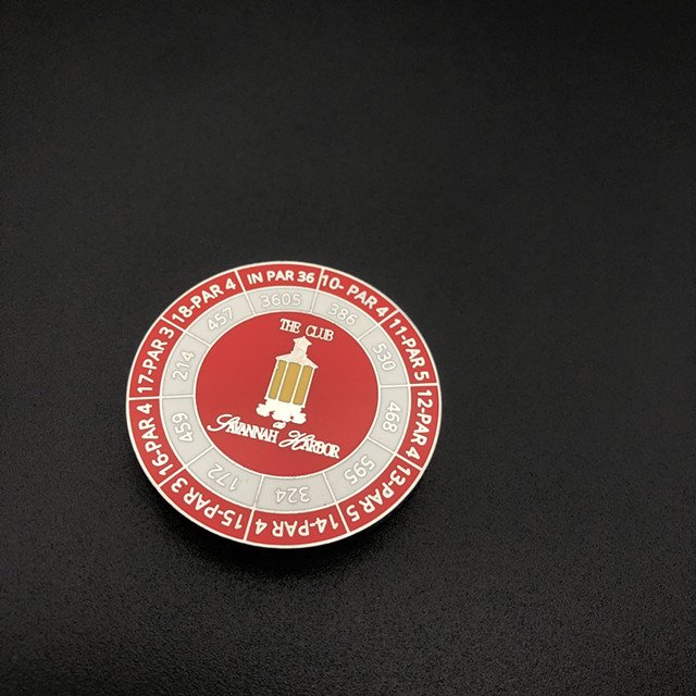 High Quality 40mm custom Logo soft Enamel Golf Accessories Custom Magnetic Poker Chip Golf Ball Markers