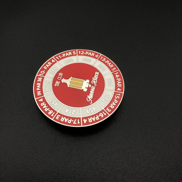 High Quality 40mm custom Logo soft Enamel Golf Accessories Custom Magnetic Poker Chip Golf Ball Markers
