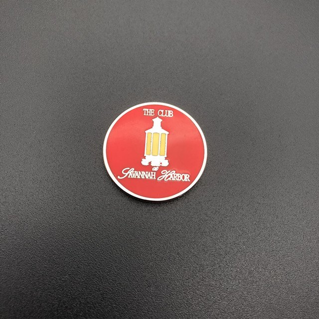 High Quality 40mm custom Logo soft Enamel Golf Accessories Custom Magnetic Poker Chip Golf Ball Markers