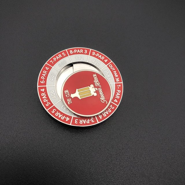 High Quality 40mm custom Logo soft Enamel Golf Accessories Custom Magnetic Poker Chip Golf Ball Markers