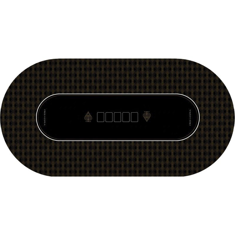 Wholesale Customized Design Rubber Poker Table Mat Oval Texas Poker Pad Mat