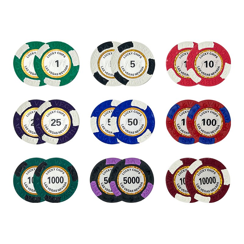 Clay Poker Chips 40mm Casino Chip Token Gambling for Card Board Game 14g Table Game Token Coins