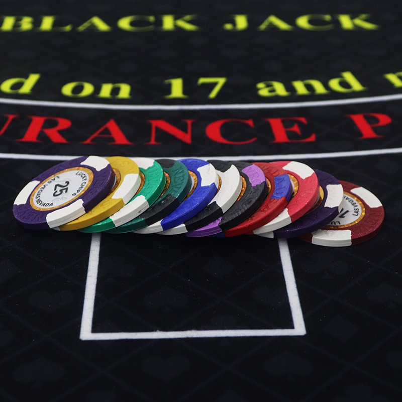 Clay Poker Chips 40mm Casino Chip Token Gambling for Card Board Game 14g Table Game Token Coins