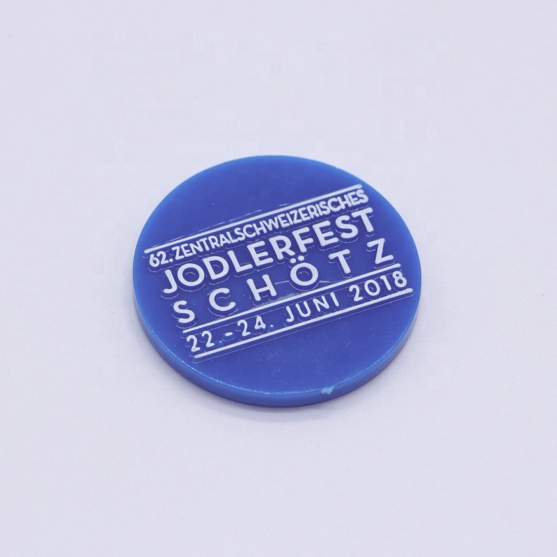 Embossed Customized Colorful Plastic Token Coins for Promotion