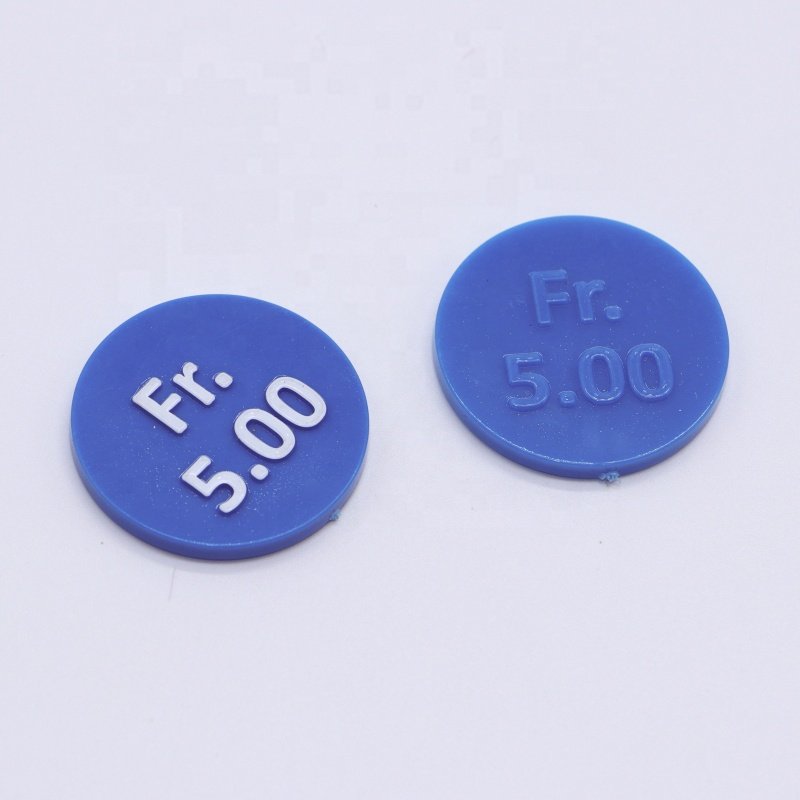 Embossed Customized Colorful Plastic Token Coins for Promotion