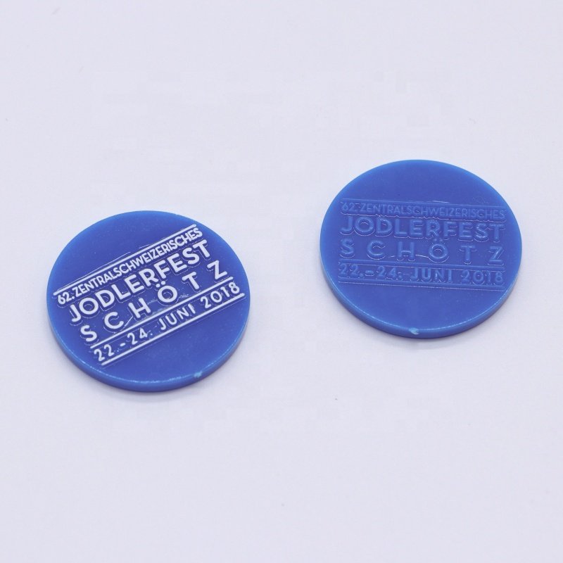 Embossed Customized Colorful Plastic Token Coins for Promotion