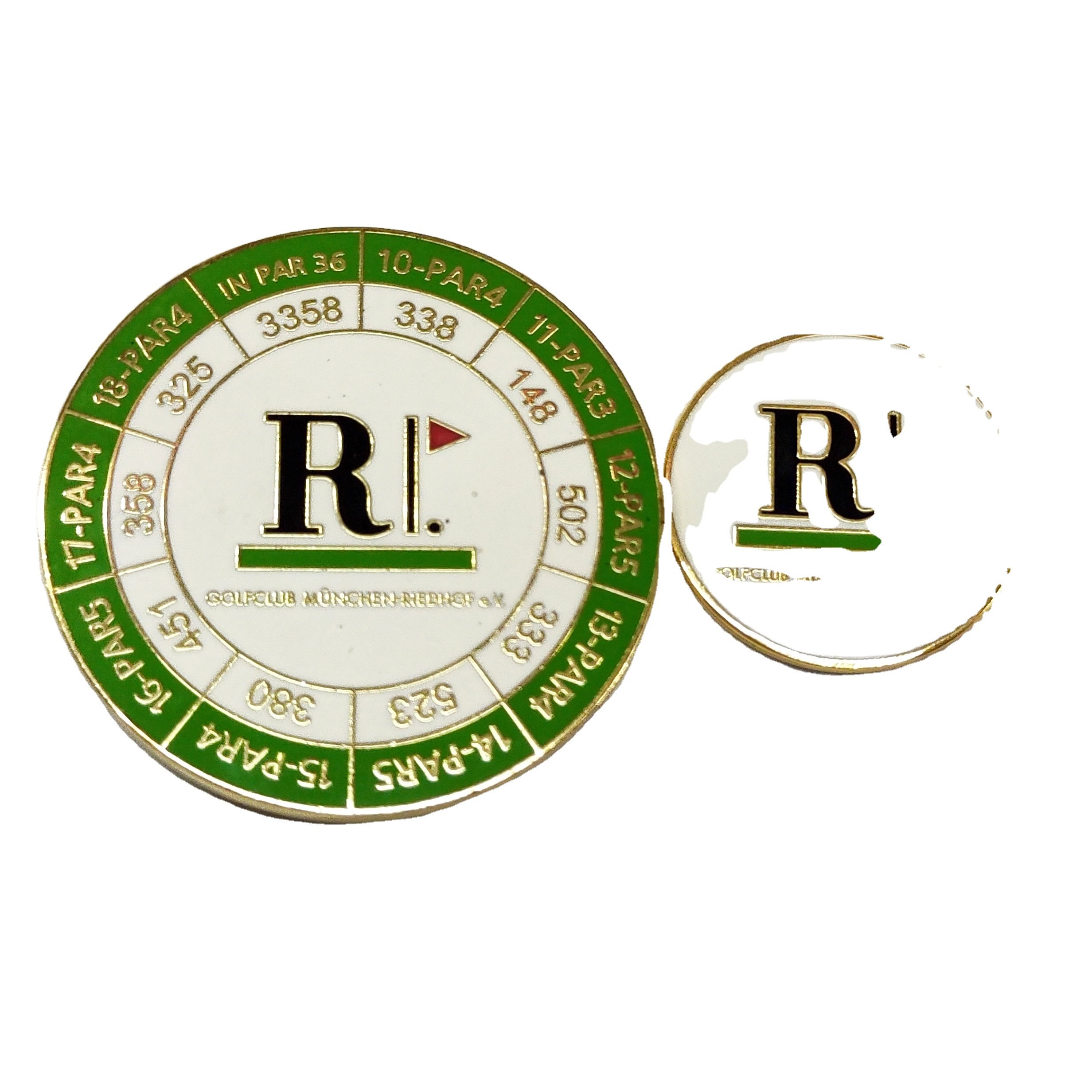 Wholesale 2 Sided Metal Golf Poker Chip Golf Ball Marker Gift Team Golfer Pocket Coin