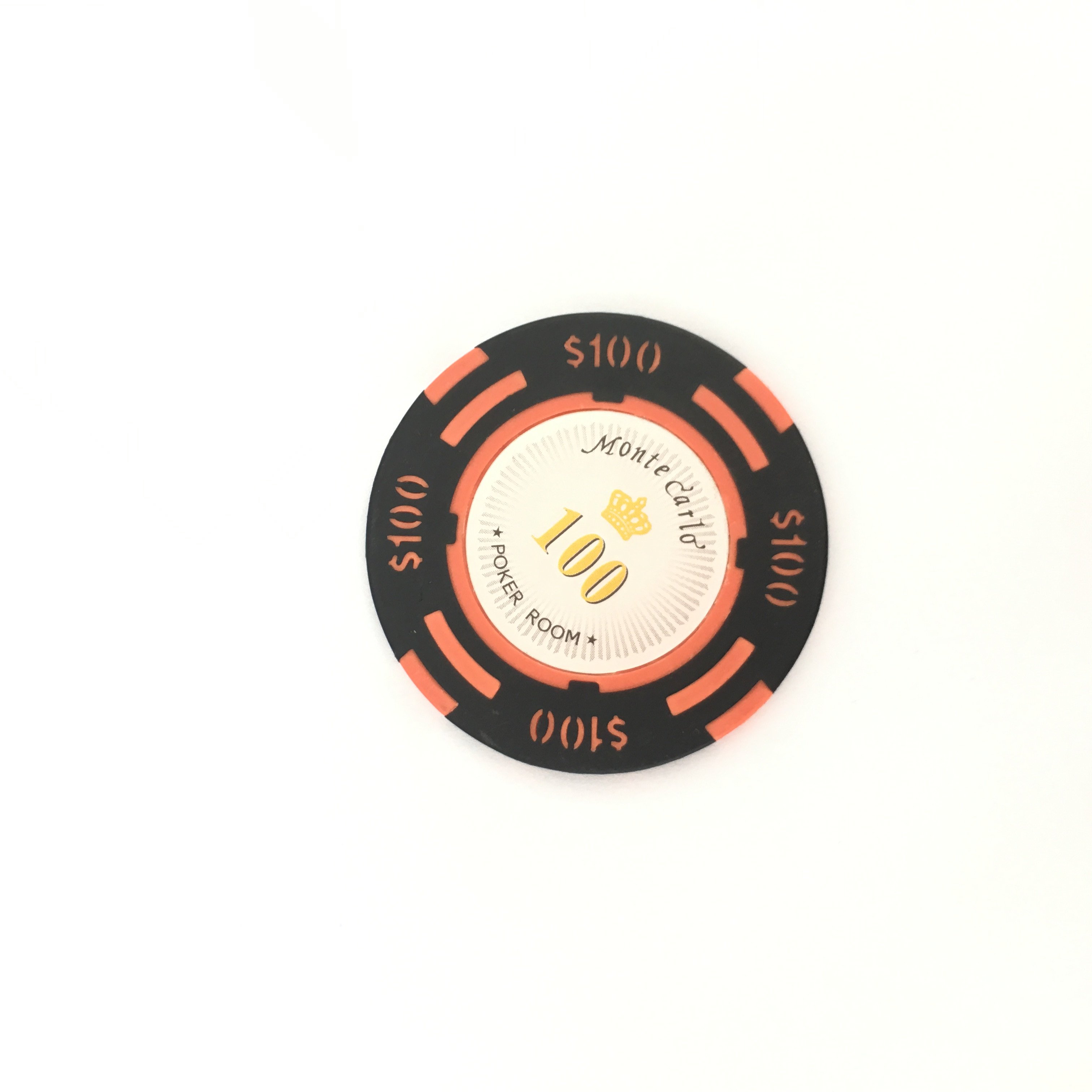 13.5g Clay Crown Pattern Poker Chips with Three Colors Custom Casino