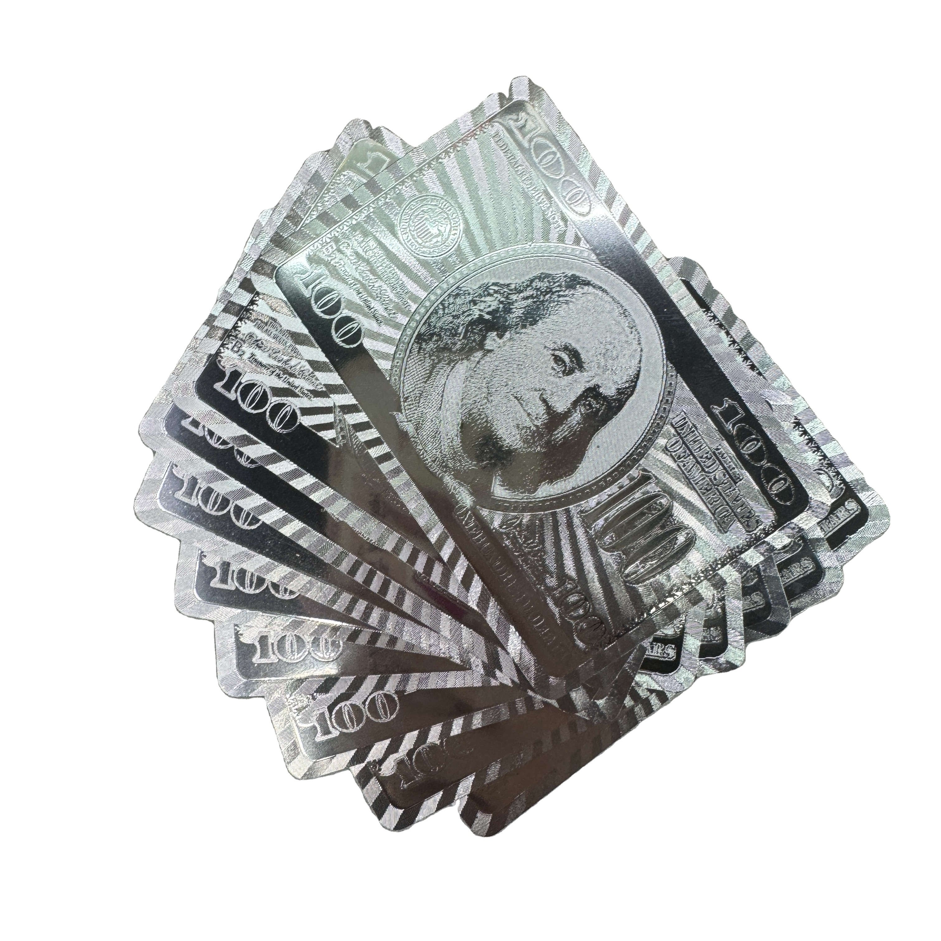 Best Sellers Business Gifts Gold Silver Foil Plated Pattern Card Mold Poker Chips Poker Stars Card