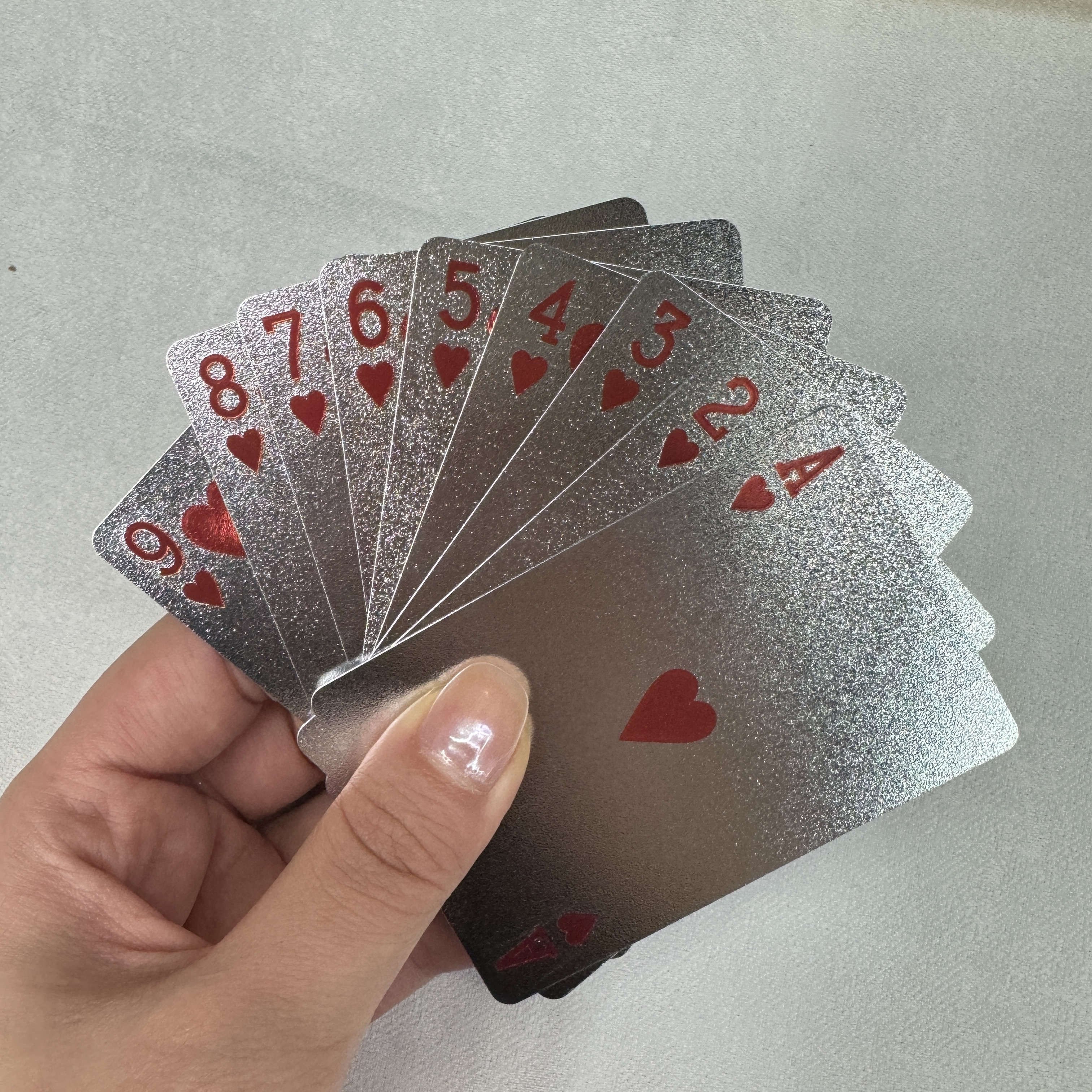 Best Sellers Business Gifts Gold Silver Foil Plated Pattern Card Mold Poker Chips Poker Stars Card