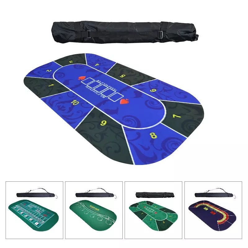 1.8m Texas Hold'em Poker Mat Suede Rubber Table Cloth Table Top Digital Casino Poker Board Game Poker Desk Pad Drop Shipping