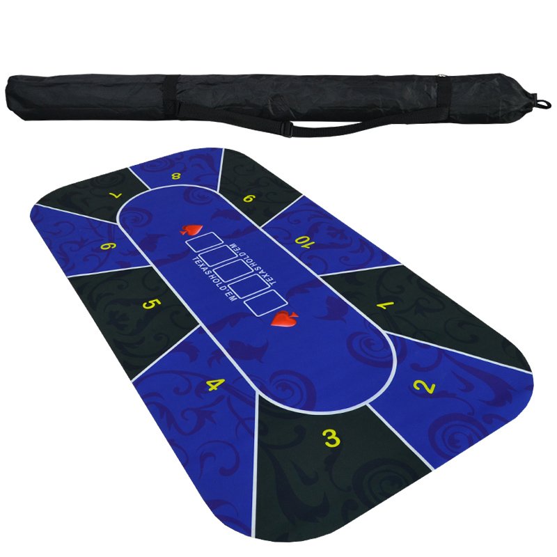 1.8m Texas Hold'em Poker Mat Suede Rubber Table Cloth Table Top Digital Casino Poker Board Game Poker Desk Pad Drop Shipping