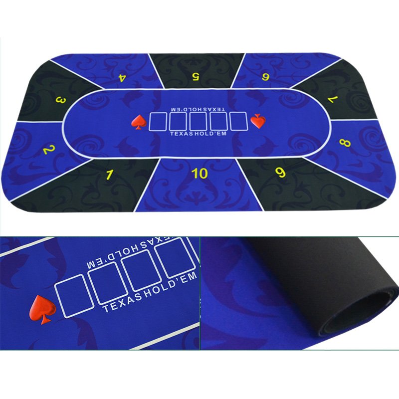 1.8m Texas Hold'em Poker Mat Suede Rubber Table Cloth Table Top Digital Casino Poker Board Game Poker Desk Pad Drop Shipping